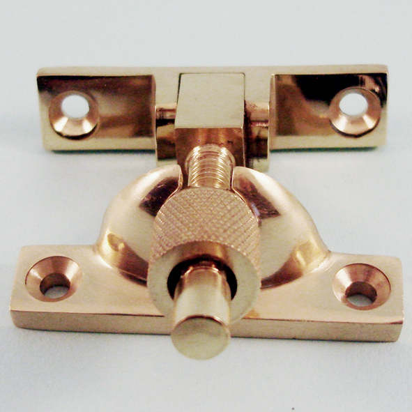 THD185/PB • Non-Locking • Polished Brass • Narrow Brighton Pattern Sash Fastener